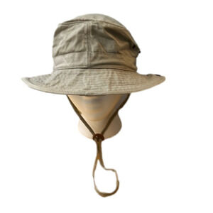 𝅺DPC Sun hat 100% , tan , chin strap, in good condition